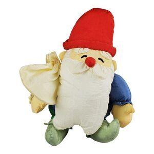 Vintage Santa Claus Plush Gnome Nylon J.S. International Christmas Korea 15"